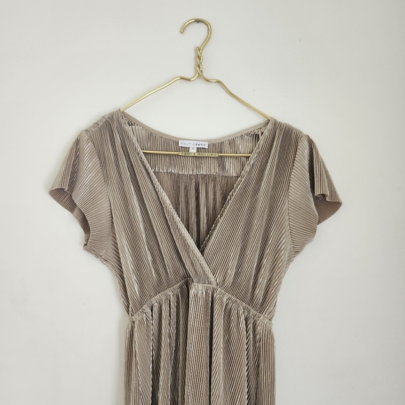 Baltic Born Athena Pleated Maxi Dress Gold - Picture 4 of 8